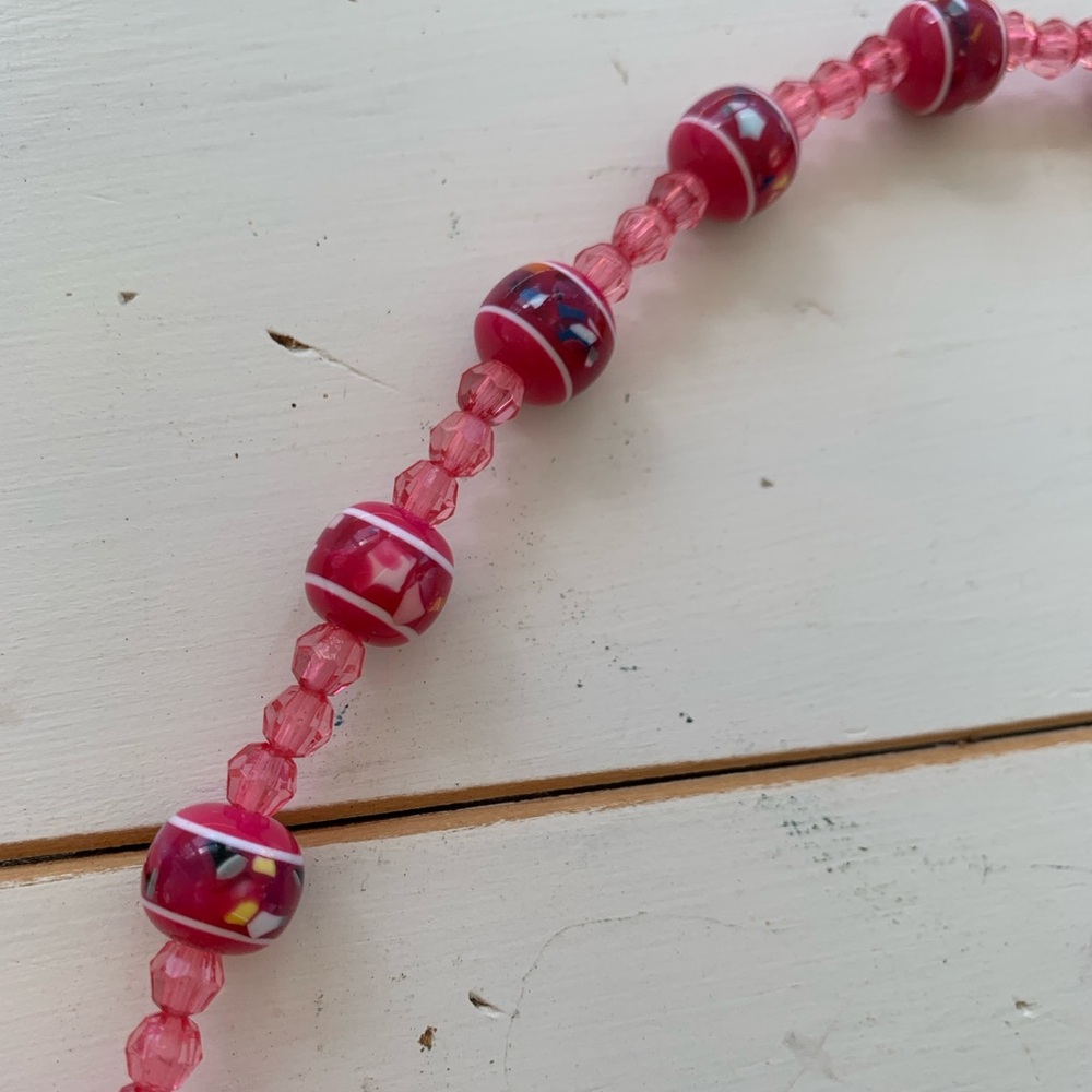 Pink Beaded Satin Clutch Bag - Picture 4 of 4